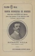 Programa Teatro Real 1909