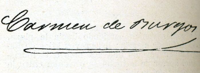 Firma de Carmen de Burgos