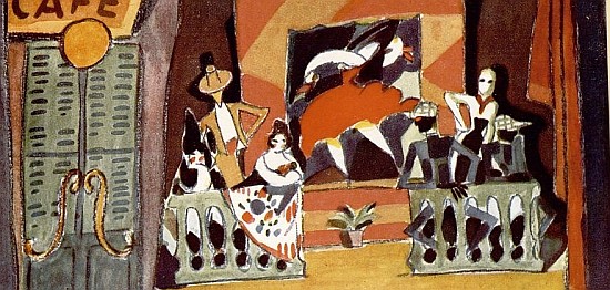 Rafael Barradas: Boceto para La linterna mágica. Ilustración en Un teatro de arte en España, 1926