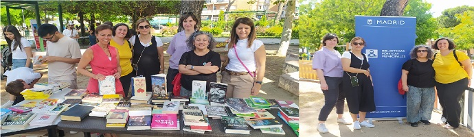 Bibliotecarias participando en el Festival
