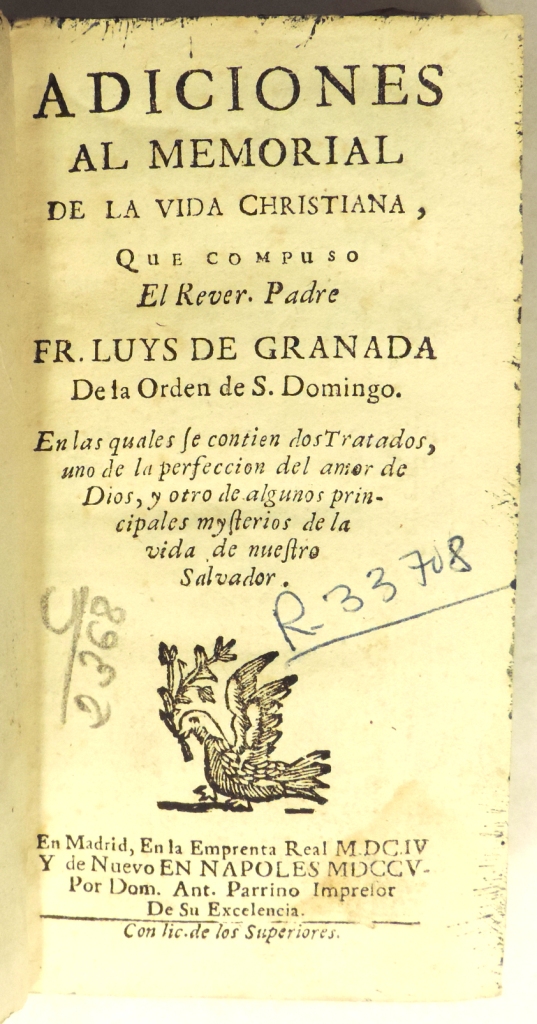 Adiciones al memorial de la vida christiana de Luis de Granada