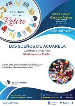 Cartel con información y fotografía de la actividad