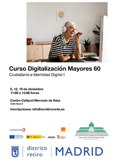 Cartel con información y fotografía de la actividad