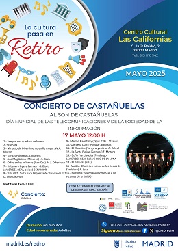 cartel con información y fotografía de la actividad