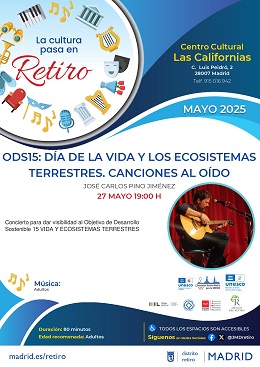 Cartel con información y fotografía de la actividad