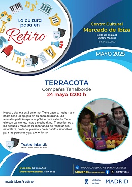 Cartel con información y fotografía de la actividad