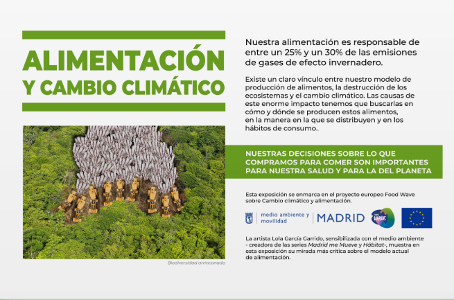 Folleto de la exposici&oacute;n "Alimentaci&oacute;n y cambio clim&aacute;tico"