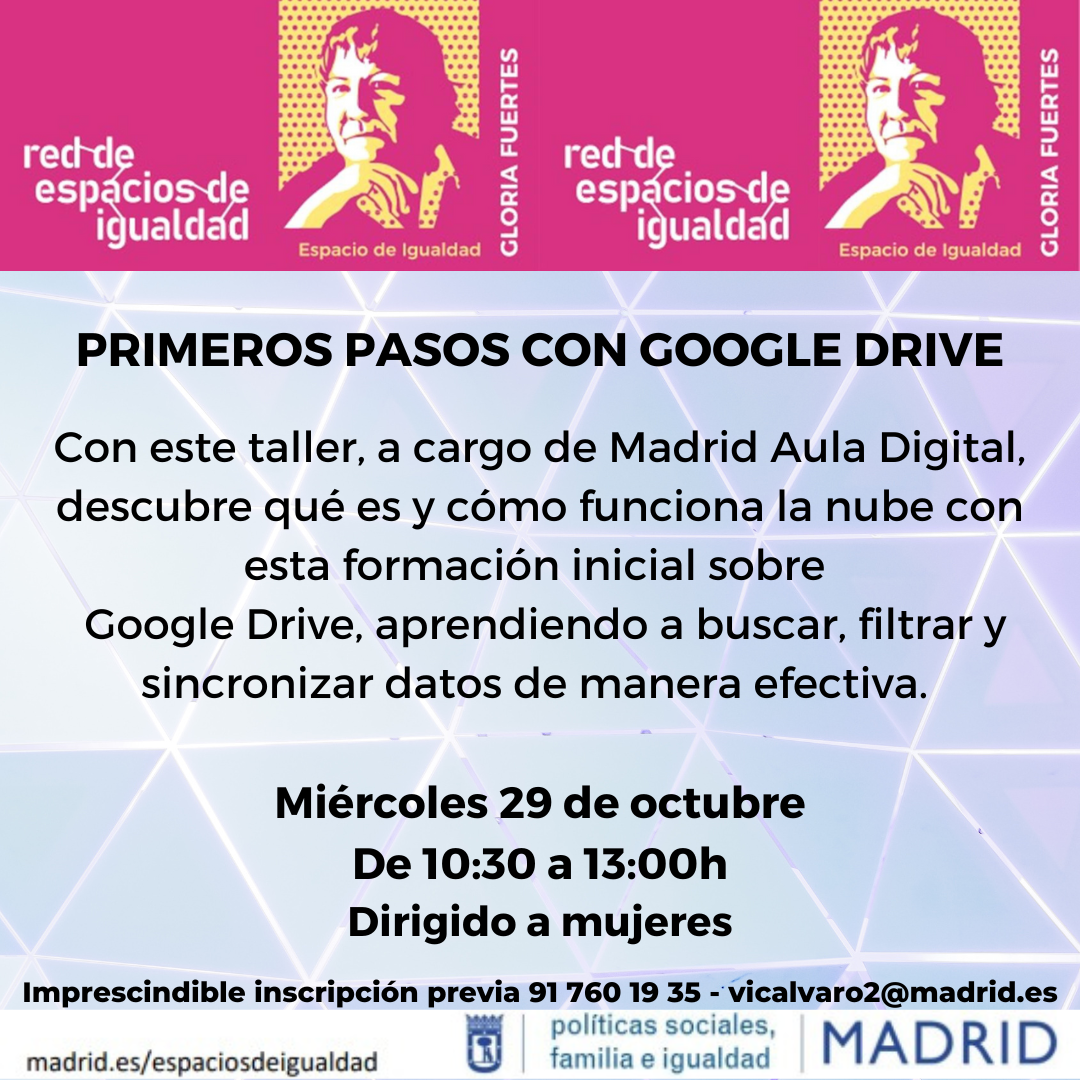 Cartel con el texto contenido en web