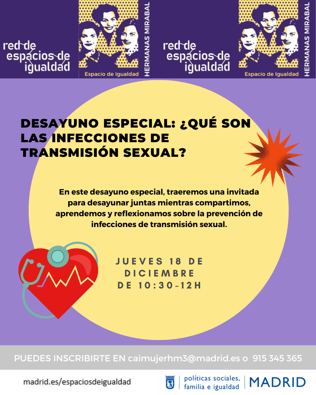 Cartel con el texto contenido en web