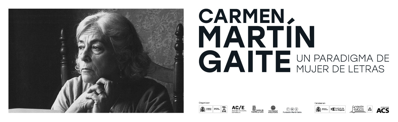 cartel oficial de la exposici&oacute;n: retrato de carmen mart&iacute;n gaite