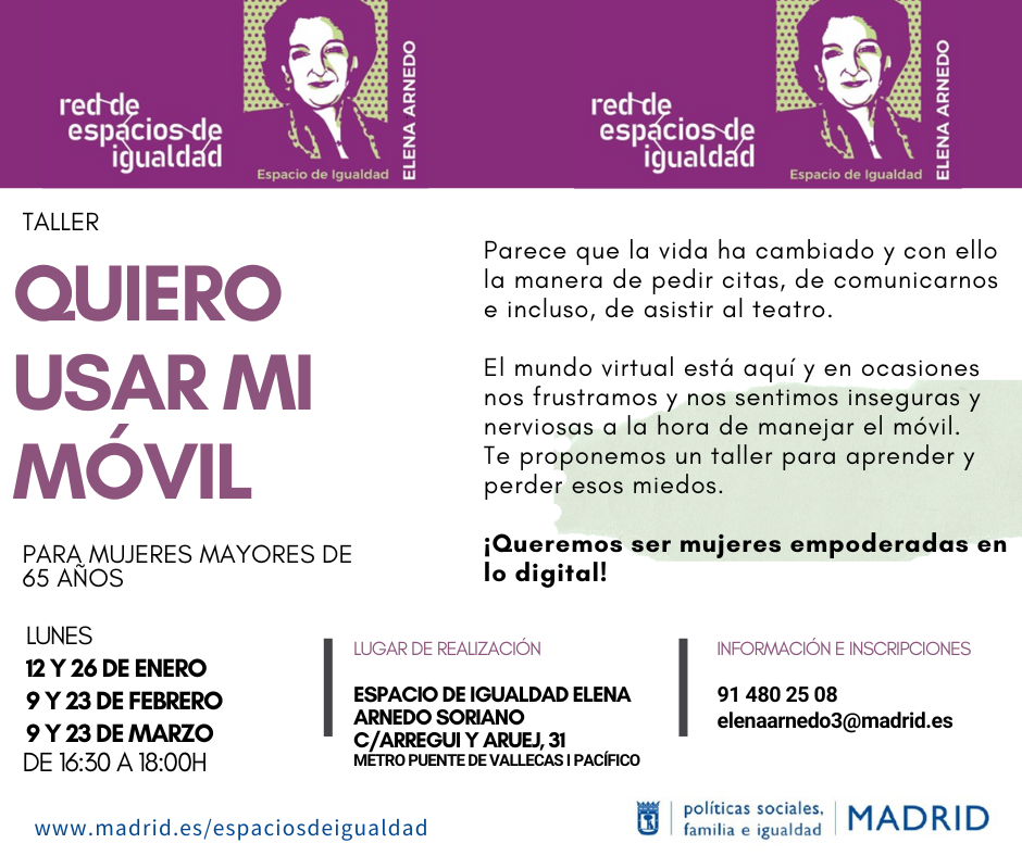 Cartel con el texto contenido en web