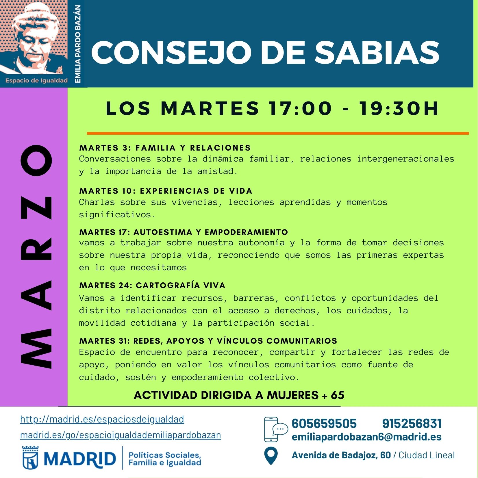 cartel con texto informativo similar a lo publicado en web