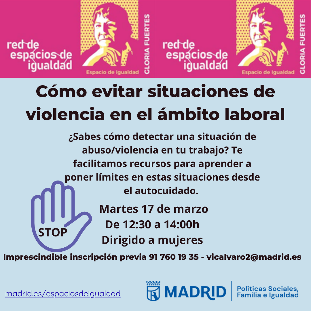 Cartel con el texto contenido en web