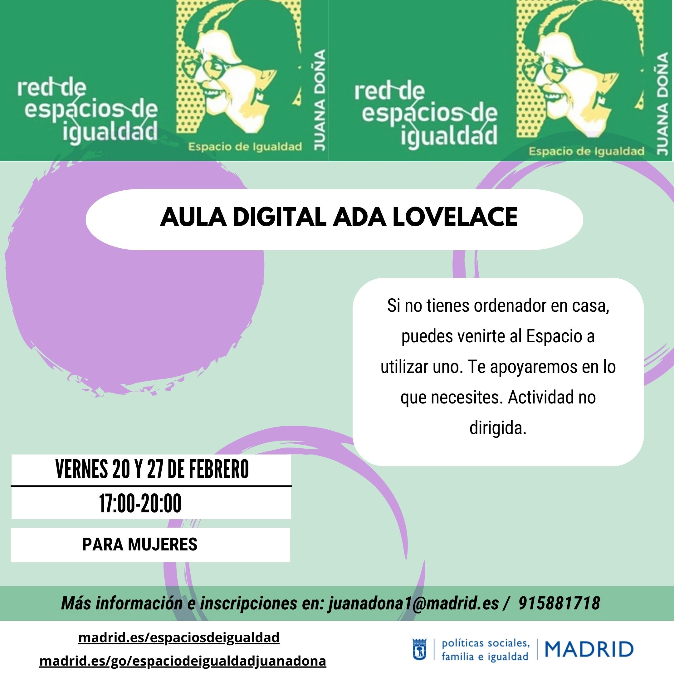 Cartel con el texto contenido en web