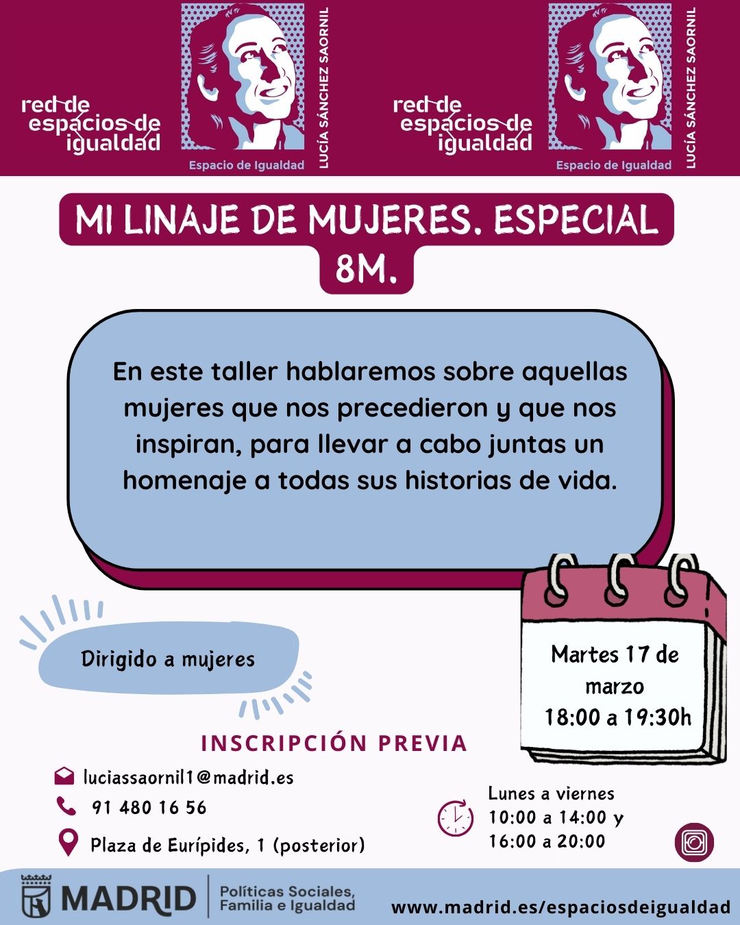 Cartel con el texto contenido en web