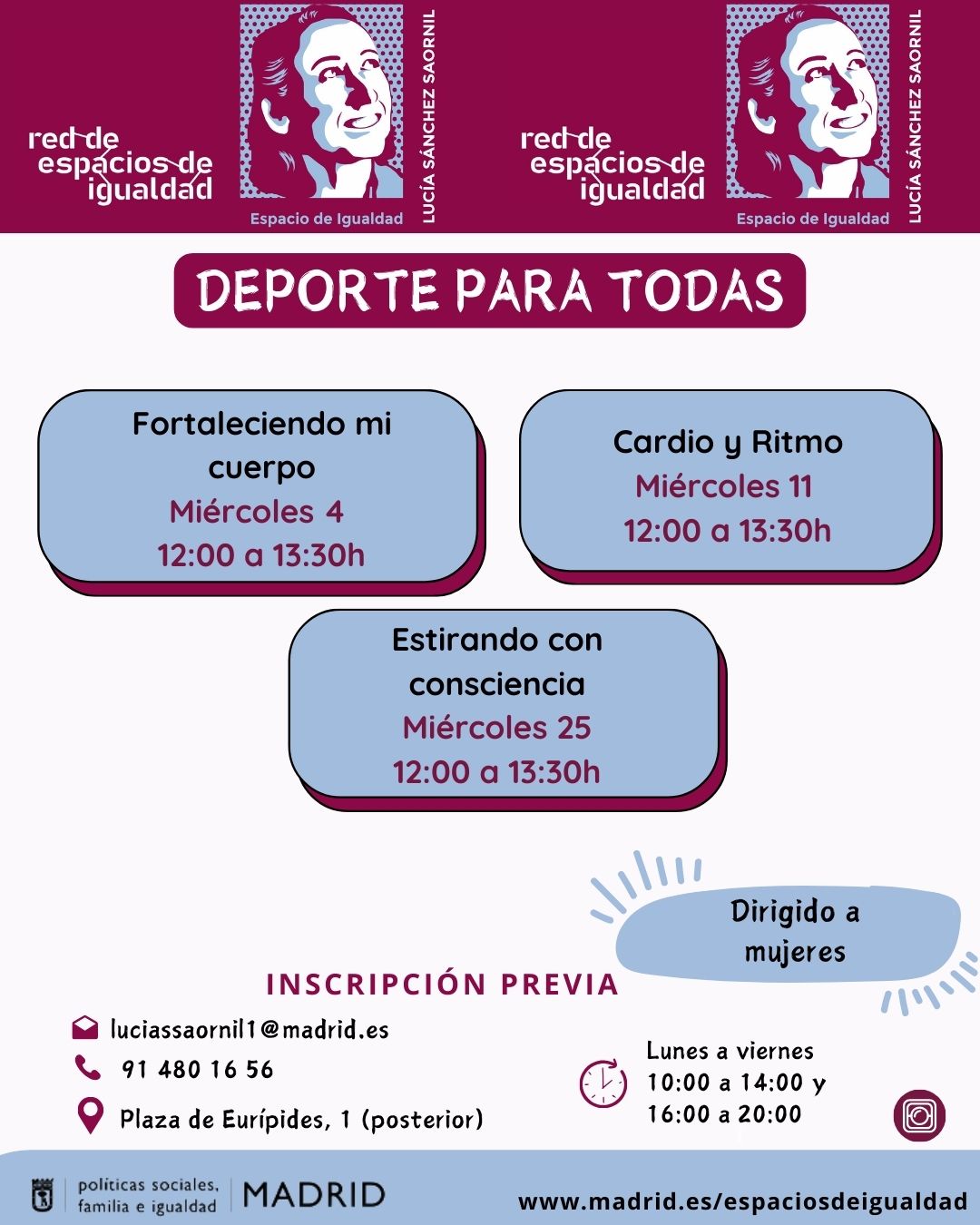 cartel con texto informativo similar a lo publicado en web