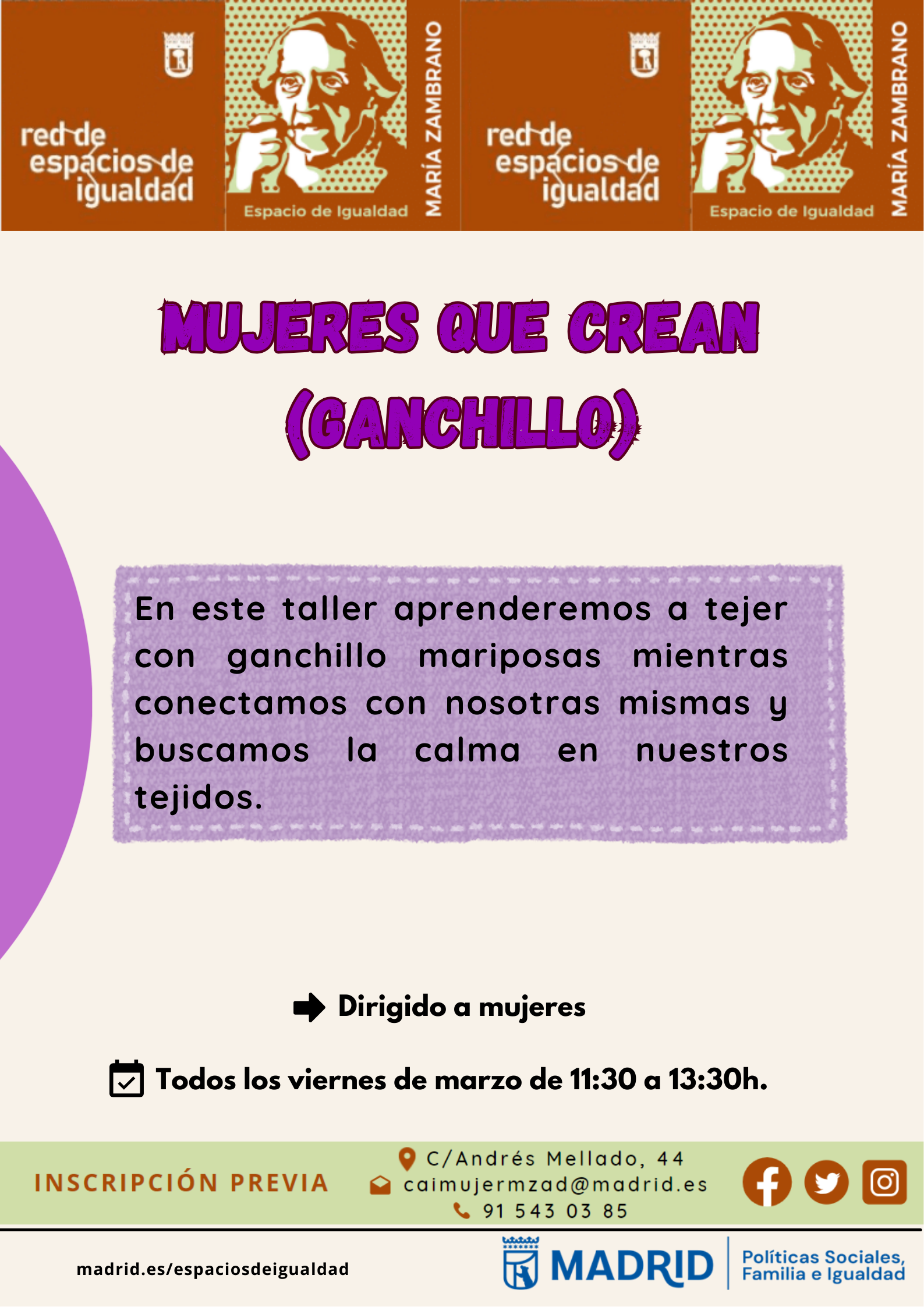 Cartel con la misma informaci&oacute;n que la publicada en web