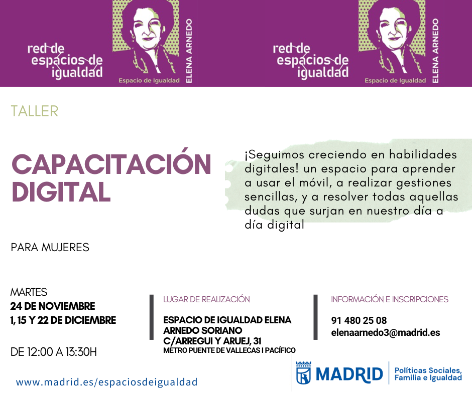Cartel con el texto contenido en web