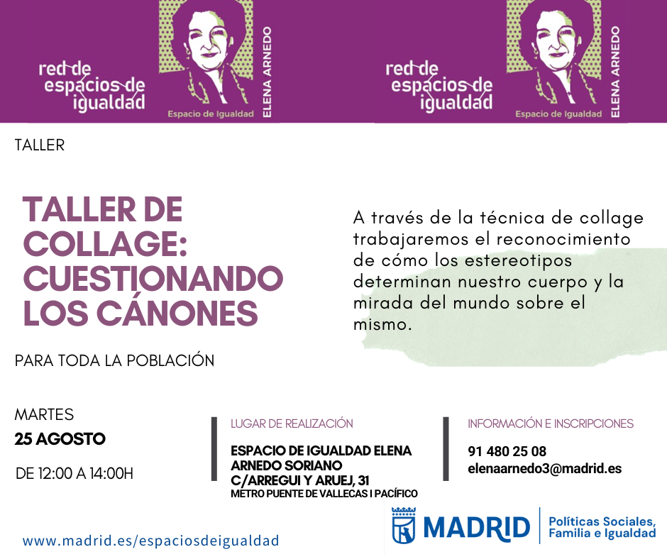 Cartel con el texto contenido en web