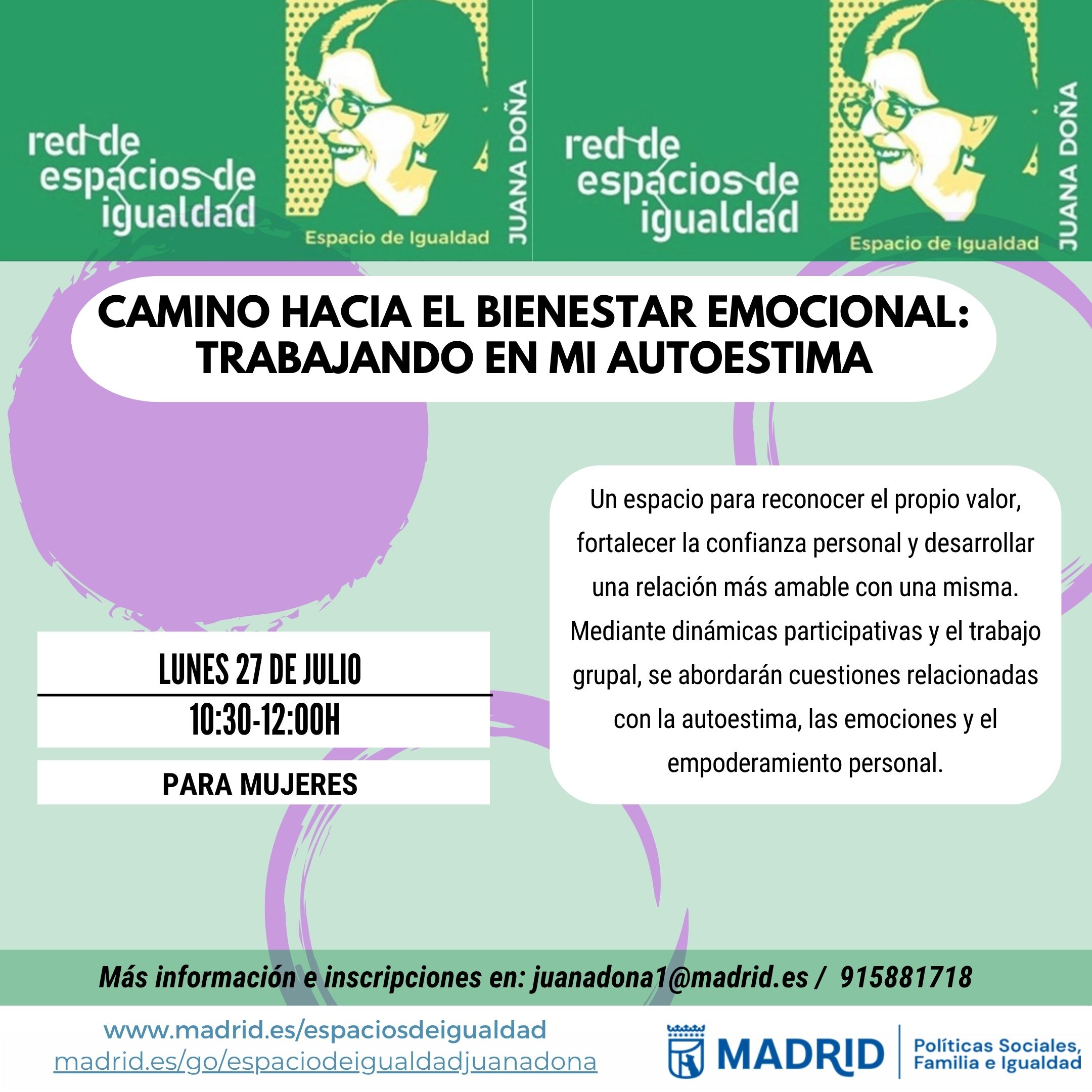 Cartel con el texto contenido en web